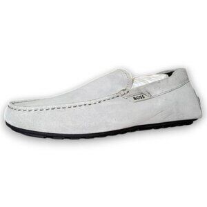 BOSS Noel Moccasin Men's Grey Leather Slip-On US 7 (UK 6 EU 40) MSRP $199